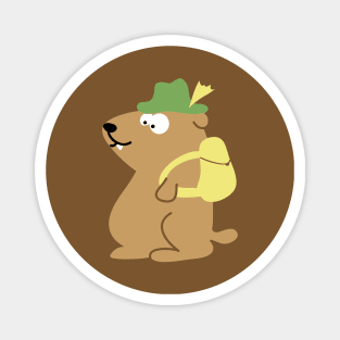 Hiking Mountaineer Marmot Magnet